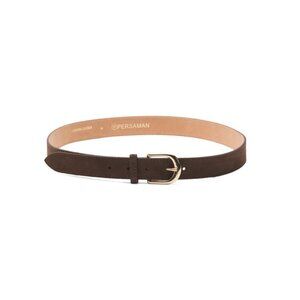 PERSAMAN NEW YORK Brown Made In Italy Suede Belt